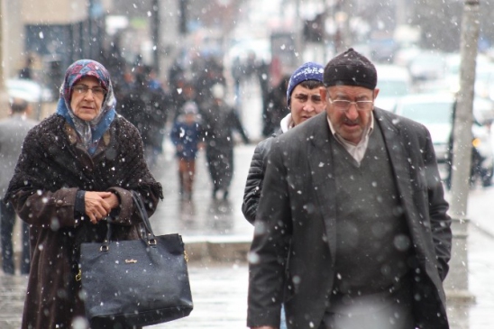 Erzurum'da Kar Yağışı