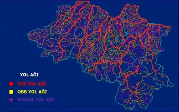 İşte Ordu'nun Yol Ağı