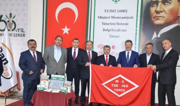 Kayseri Şeker Ts Iso 10002 "Müşteri Memnuniyeti Yönetim Sistemi" Belgesi Aldı