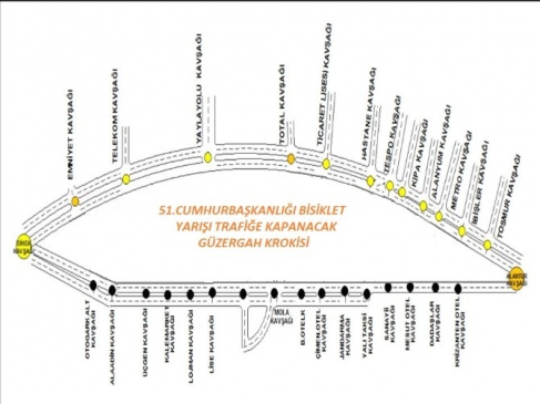 Alanya'da Cumhurbaşkanlığı Bisiklet Turu Nedeniyle Kapanacak Yollar Açıklandı