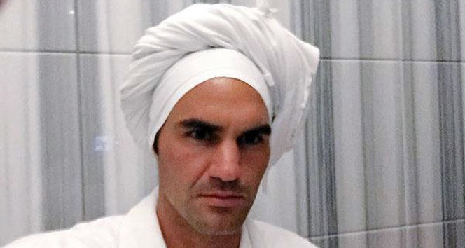 Federer’in hamam keyfi!