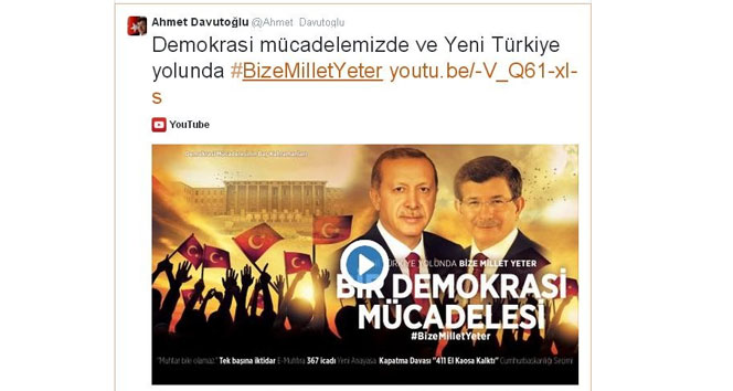 Davutoğlu'ndan 'e-muhtıra' yıldönümünde anlamlı video!