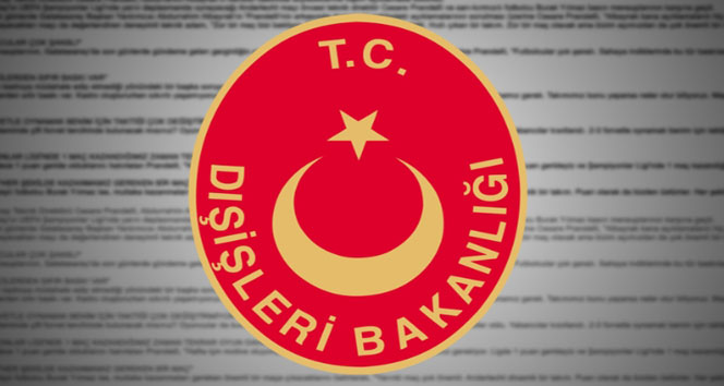 Dışişleri Bakanlığı’ndan başsağlığı mesajı!