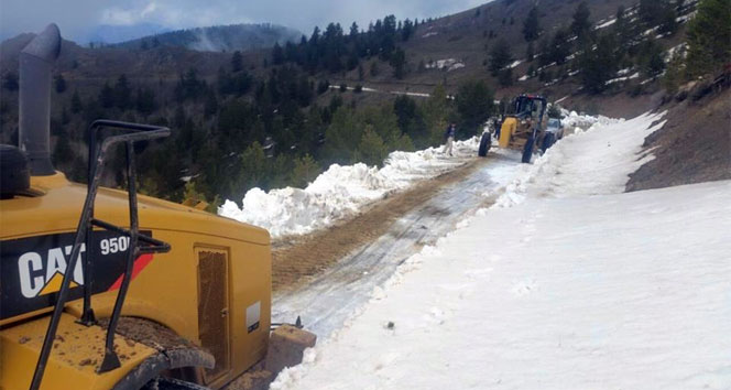 Erzurum'da mayıs ayında kar mücadelesi!