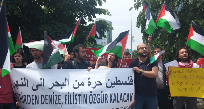 Filistinlilerden, İsrail protestosu!!