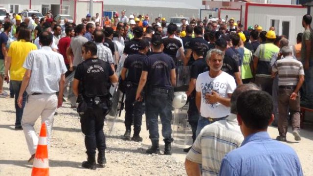 Mersinde Hastane İnşaatında İşten Çıkarılan İşçilerin Eylemi Olaylı Bitti