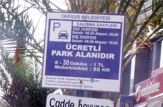 Tarsus'ta Parkomat İhalesi Yapılacak