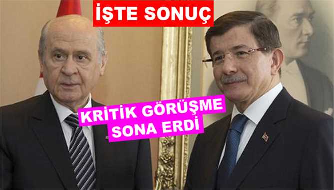 Davutoğlu-Bahçeli görüşmesi sona erdi