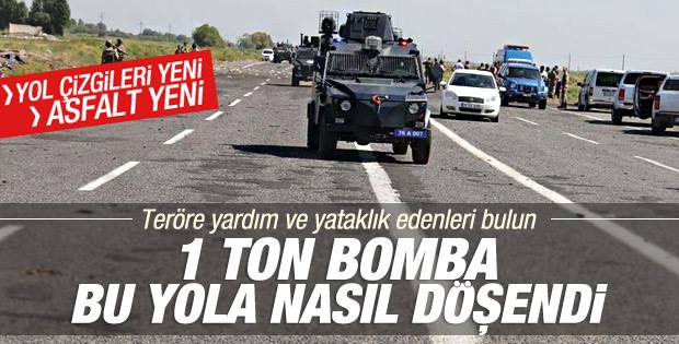 Teröristler Iğdır'da yola 1 ton bomba döşedi