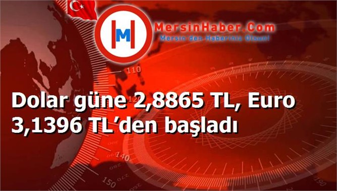 Dolar güne 2,8865 TL, Euro 3,1396 TL’den başladı