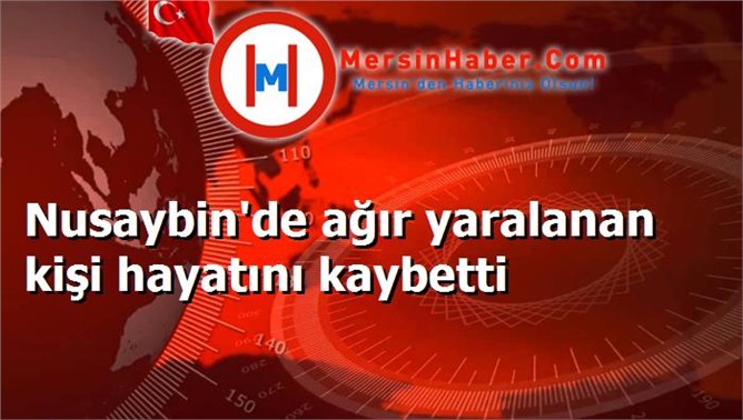 Nusaybin'de ağır yaralanan kişi hayatını kaybetti