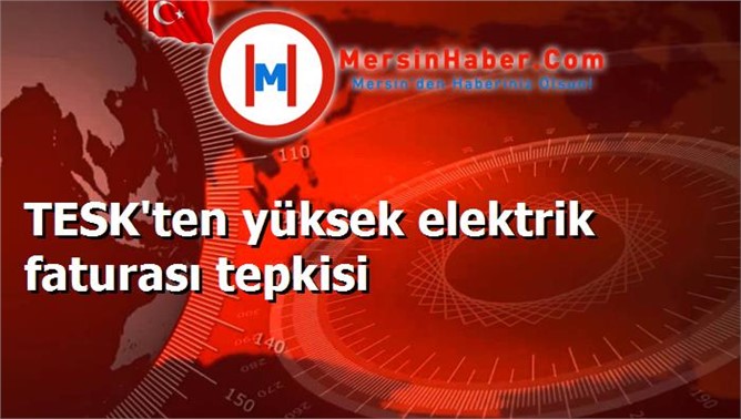 TESK'ten yüksek elektrik faturası tepkisi