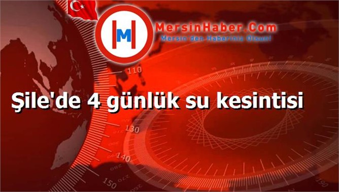 Şile'de 4 günlük su kesintisi