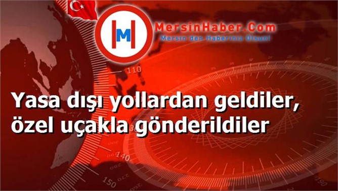 Yasa dışı yollardan geldiler, özel uçakla gönderildiler