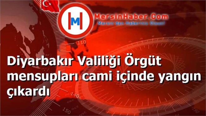 Diyarbakır Valiliği Örgüt mensupları cami içinde yangın çıkardı