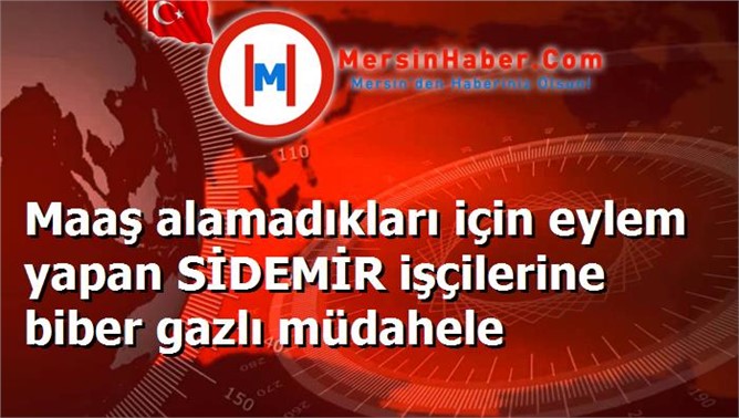 Maaş alamadıkları için eylem yapan SİDEMİR işçilerine biber gazlı müdahele