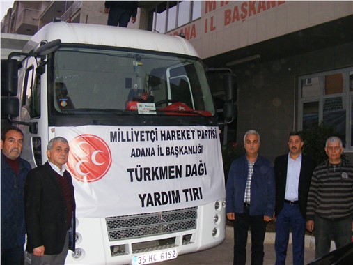 MHP Adana İl Başkanlığı’ndan Türkmenlere iki TIR yardım