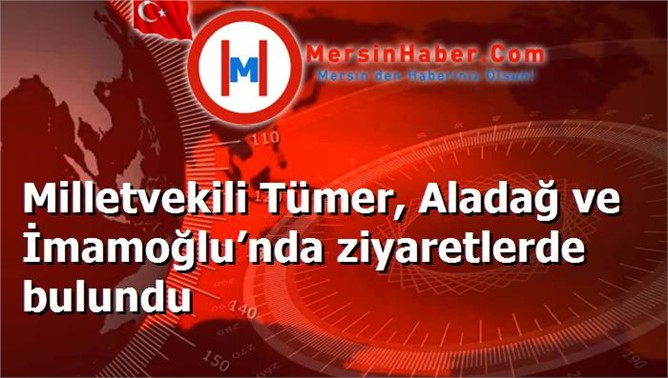 Milletvekili Tümer, Aladağ ve İmamoğlu’nda ziyaretlerde bulundu