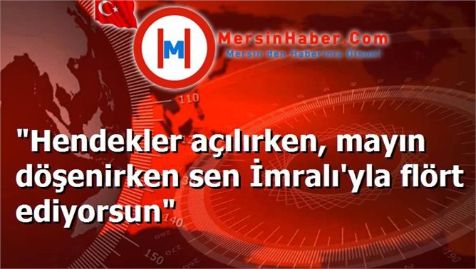 "Hendekler açılırken, mayın döşenirken sen İmralı'yla flört ediyorsun"