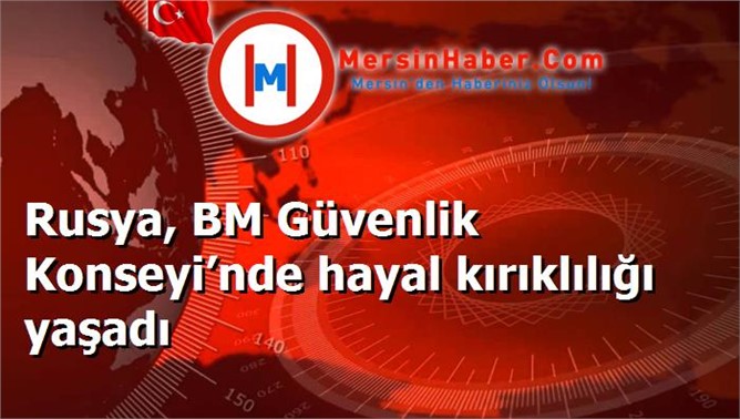 Rusya, BM Güvenlik Konseyi’nde hayal kırıklılığı yaşadı