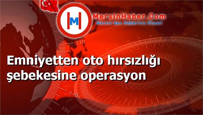 Emniyetten oto hırsızlığı şebekesine operasyon