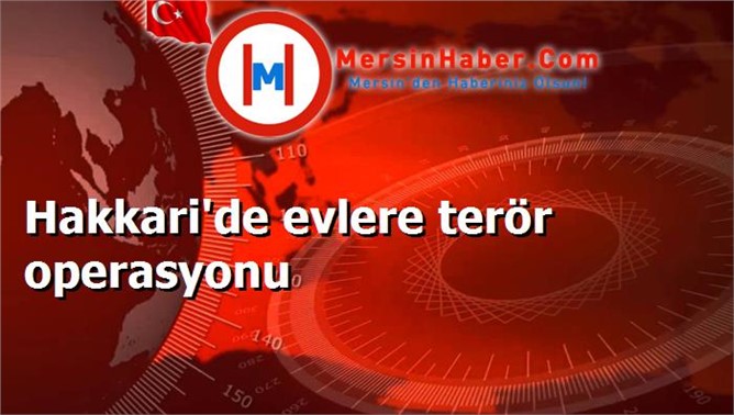 Hakkari'de evlere terör operasyonu