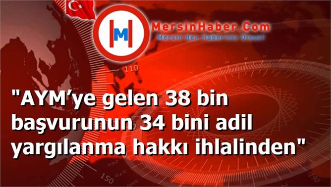 "AYM’ye gelen 38 bin başvurunun 34 bini adil yargılanma hakkı ihlalinden"