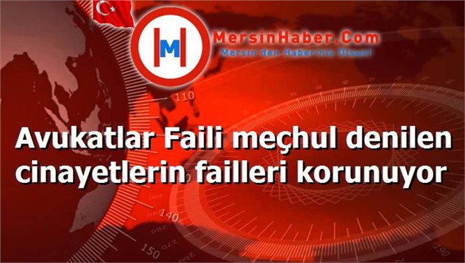 Avukatlar Faili meçhul denilen cinayetlerin failleri korunuyor