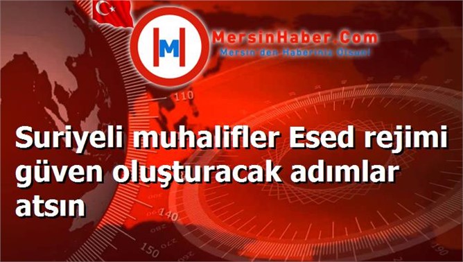 Suriyeli muhalifler Esed rejimi güven oluşturacak adımlar atsın