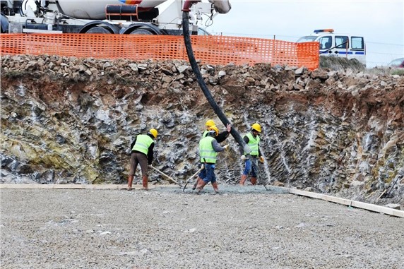 BASKİ, Ayvalık'ta 10 bin metreküplük temel atma töreni düzenledi