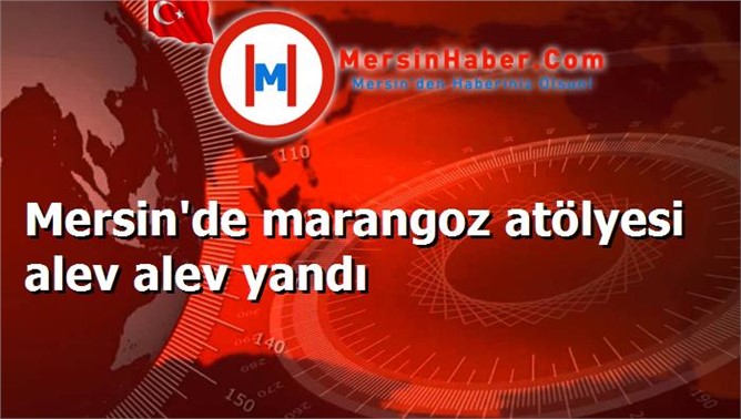 Mersin'de marangoz atölyesi alev alev yandı