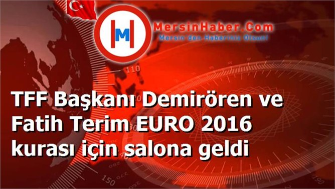 TFF Başkanı Demirören ve Fatih Terim EURO 2016 kurası için salona geldi