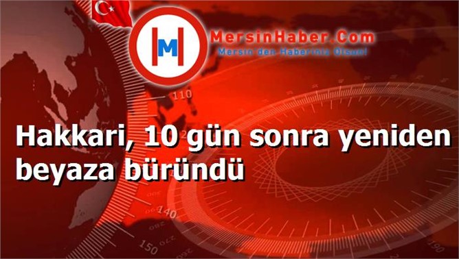 Hakkari, 10 gün sonra yeniden beyaza büründü