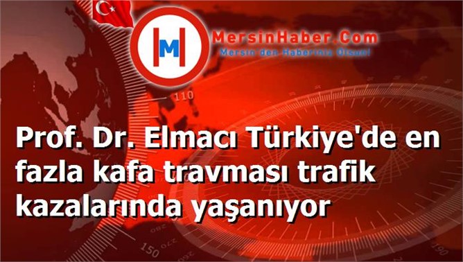 Prof. Dr. Elmacı Türkiye'de en fazla kafa travması trafik kazalarında yaşanıyor