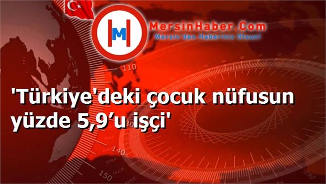 'Türkiye'deki çocuk nüfusun yüzde 5,9’u işçi'