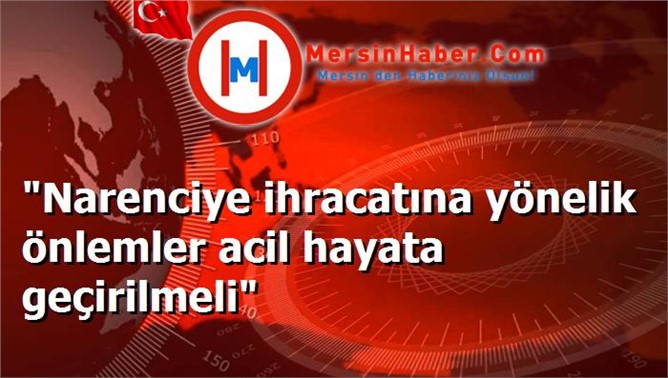 "Narenciye ihracatına yönelik önlemler acil hayata geçirilmeli"