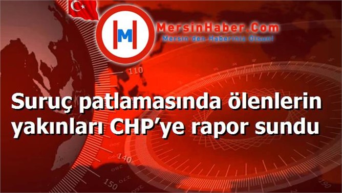 Suruç patlamasında ölenlerin yakınları CHP’ye rapor sundu