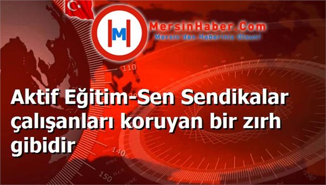 Aktif Eğitim-Sen Sendikalar çalışanları koruyan bir zırh gibidir