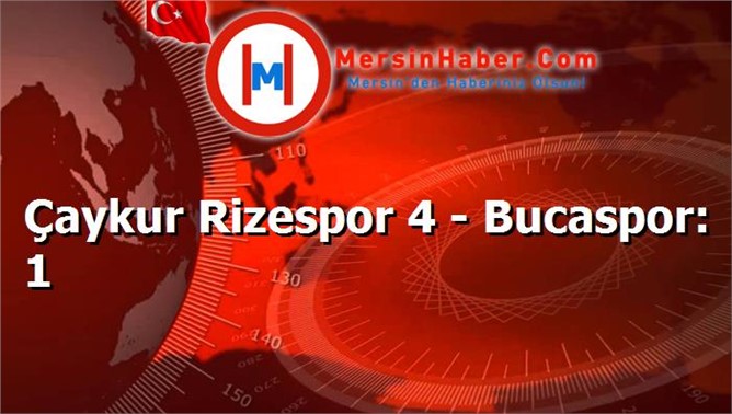 Çaykur Rizespor 4 - Bucaspor: 1