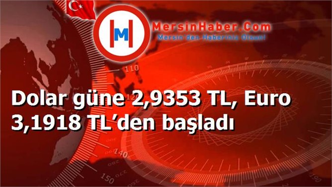 Dolar güne 2,9353 TL, Euro 3,1918 TL’den başladı