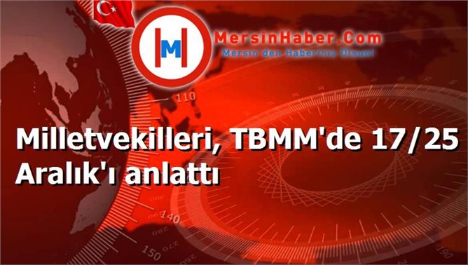 Milletvekilleri, TBMM'de 17/25 Aralık'ı anlattı