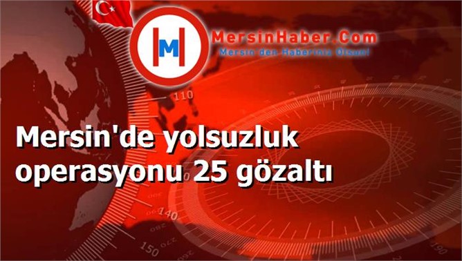 Mersin'de yolsuzluk operasyonu 25 gözaltı