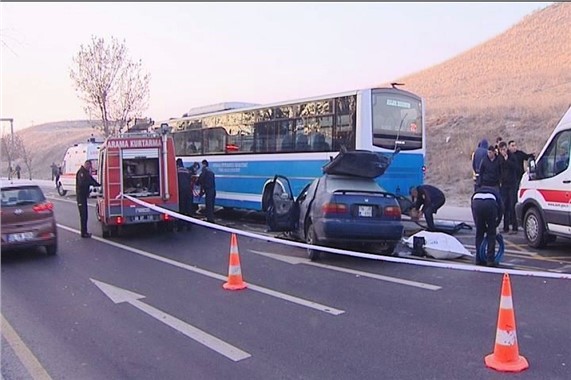 Ankara’da kaza 1 ölü, 2 yaralı