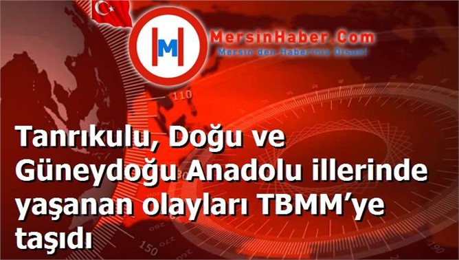 Tanrıkulu, Doğu ve Güneydoğu Anadolu illerinde yaşanan olayları TBMM’ye taşıdı