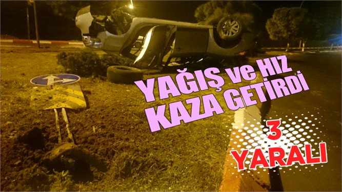 Tarsus’ta Feci Kaza! Otomobil Takla Attı 3 Yaralı