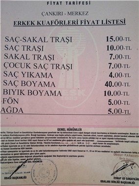 Berberler, fiyat tarifesi ve haksız rekabetten şikayetçi