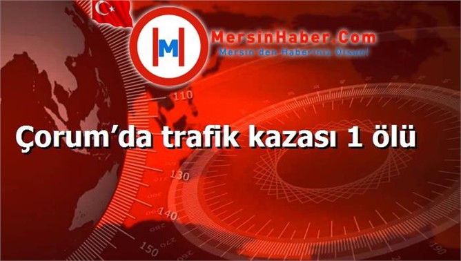 Çorum’da trafik kazası 1 ölü