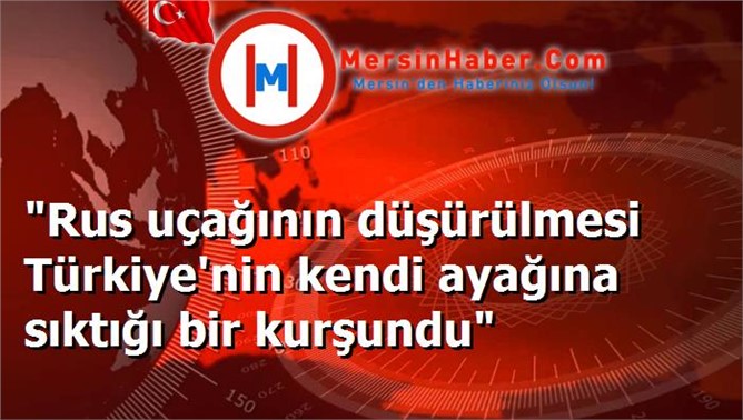 "Rus uçağının düşürülmesi Türkiye'nin kendi ayağına sıktığı bir kurşundu"