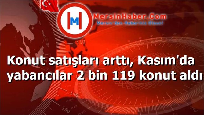 Konut satışları arttı, Kasım'da yabancılar 2 bin 119 konut aldı