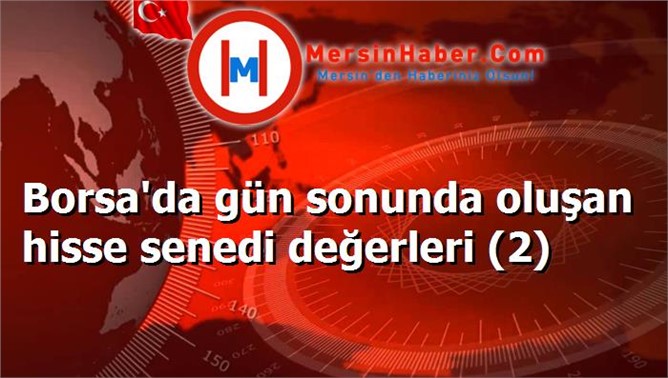 Borsa'da gün sonunda oluşan hisse senedi değerleri (2)